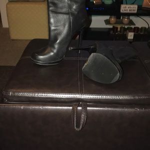 ALDO black leather platform boots